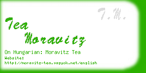 tea moravitz business card